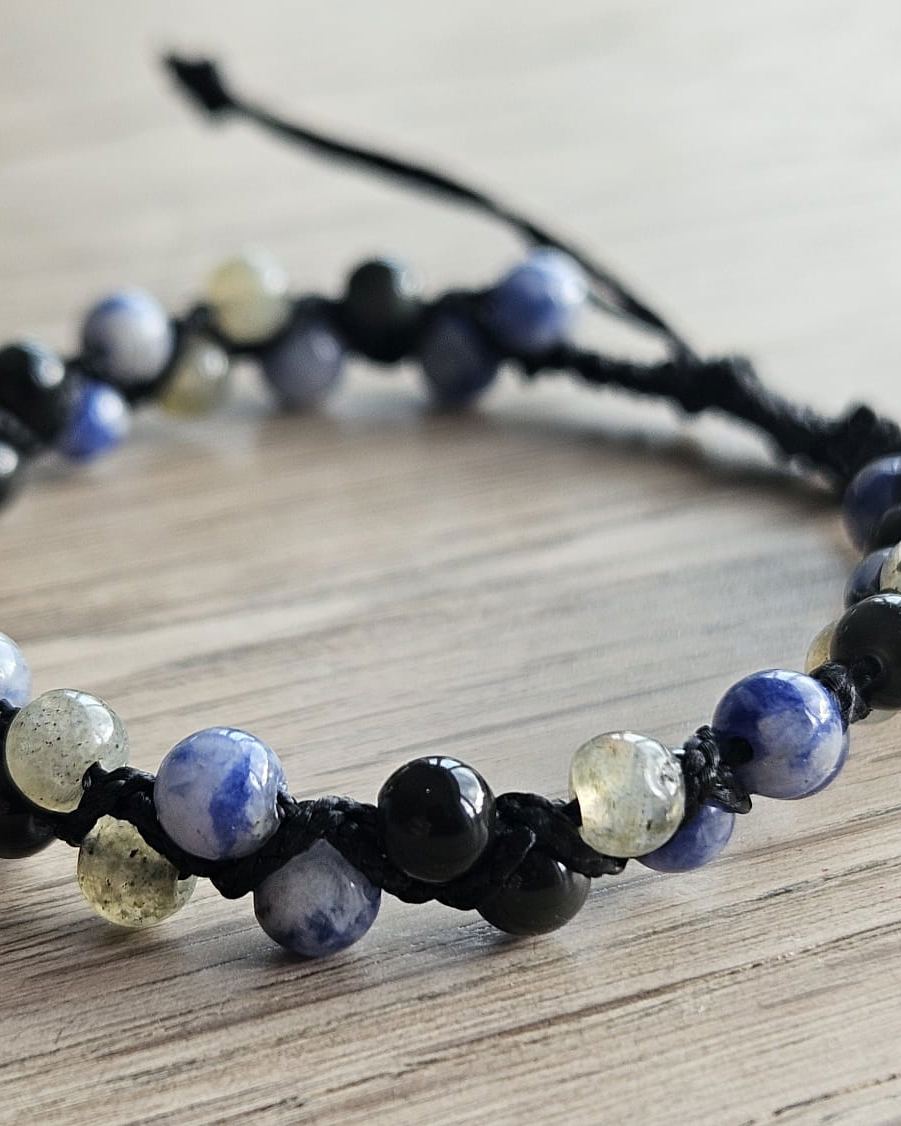 Inner Voice — Quartz bleu, obsidienne et labradorite — ecouter sa verite et l'exprimer